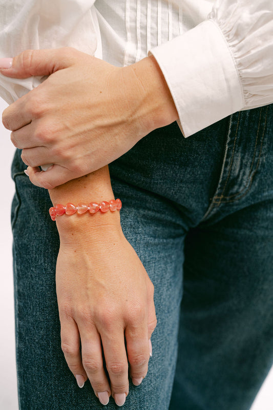 Cherry Heart Bracelet