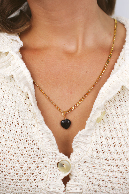 Midnight Heart Necklace