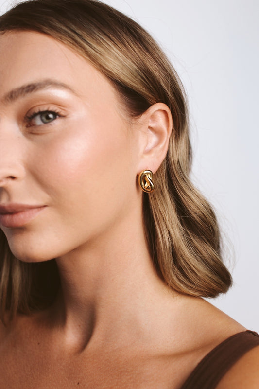 Twisted Heart Studs
